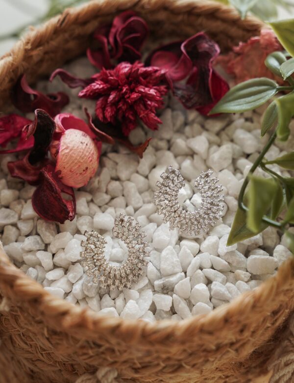 Chessboard Leaf Earring