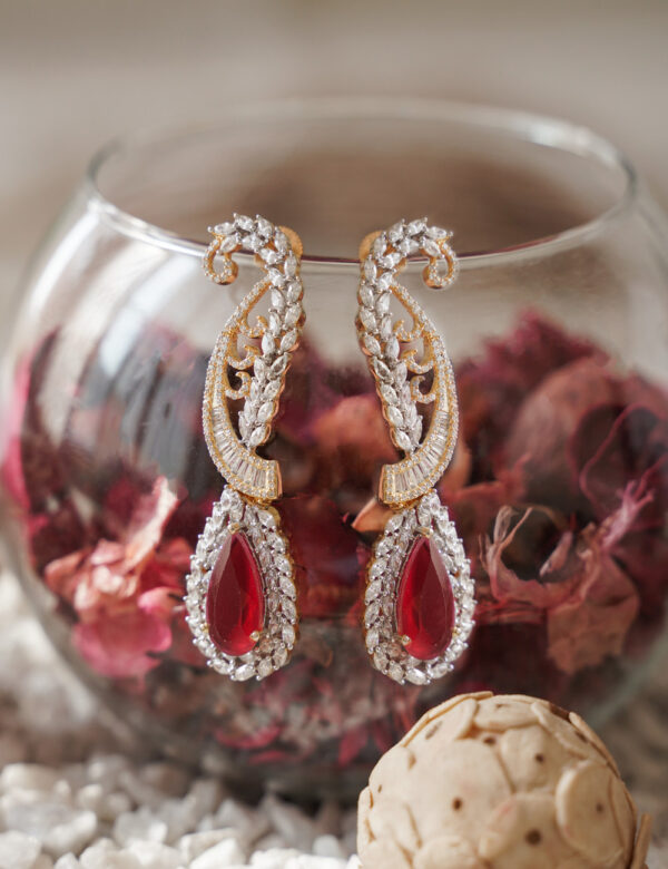 Ruby Veil Empress Earring