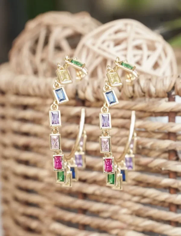 Aurora Wheel Hoop Earring
