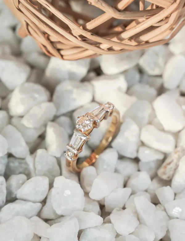 Simple Spark Solitaire Ring