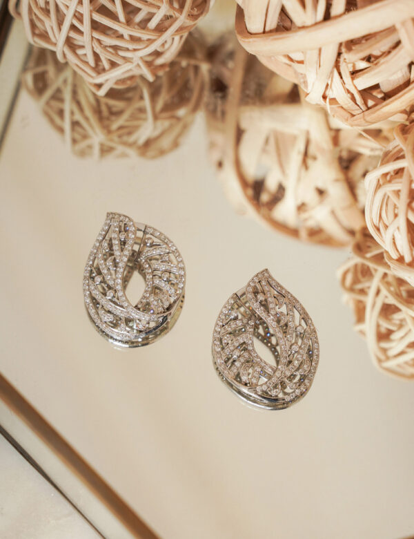 Ethereal Leaf Halo Earring