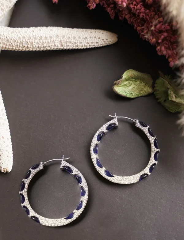 Indigo Couture Hoop Earring